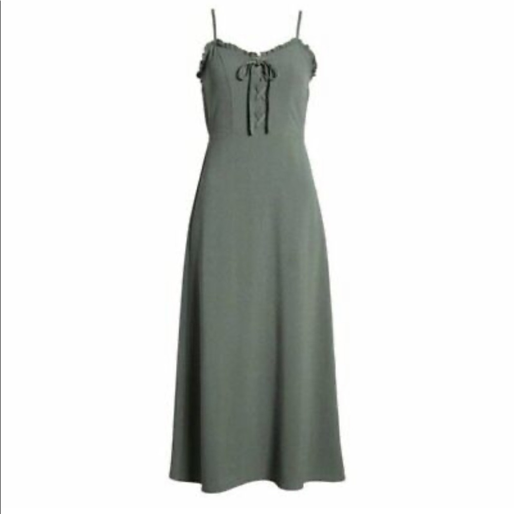 Nordstrom - Love,Fire Midi Dress Lace Up